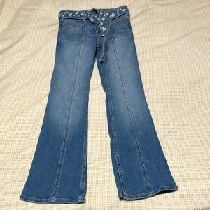 Girls high rise flare jeans